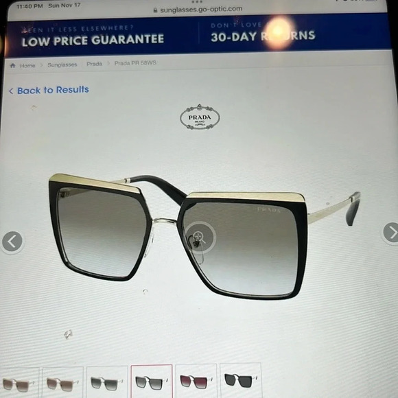 Prada PR 58WS Sunglasses - Picture 1 of 9
